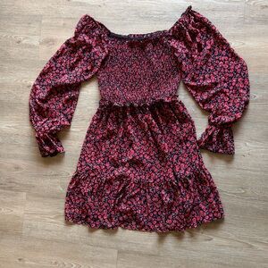 Floral Off-Shoulder Mini Dress